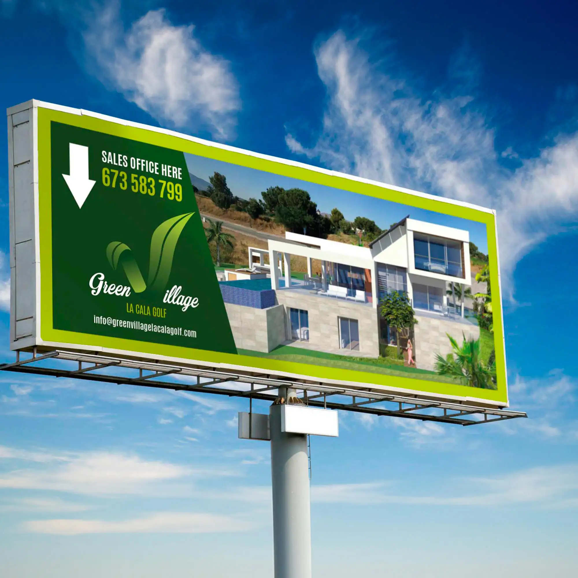 green-village-diseno-carteleria-exterior-inmobiliaria-costa-del-sol