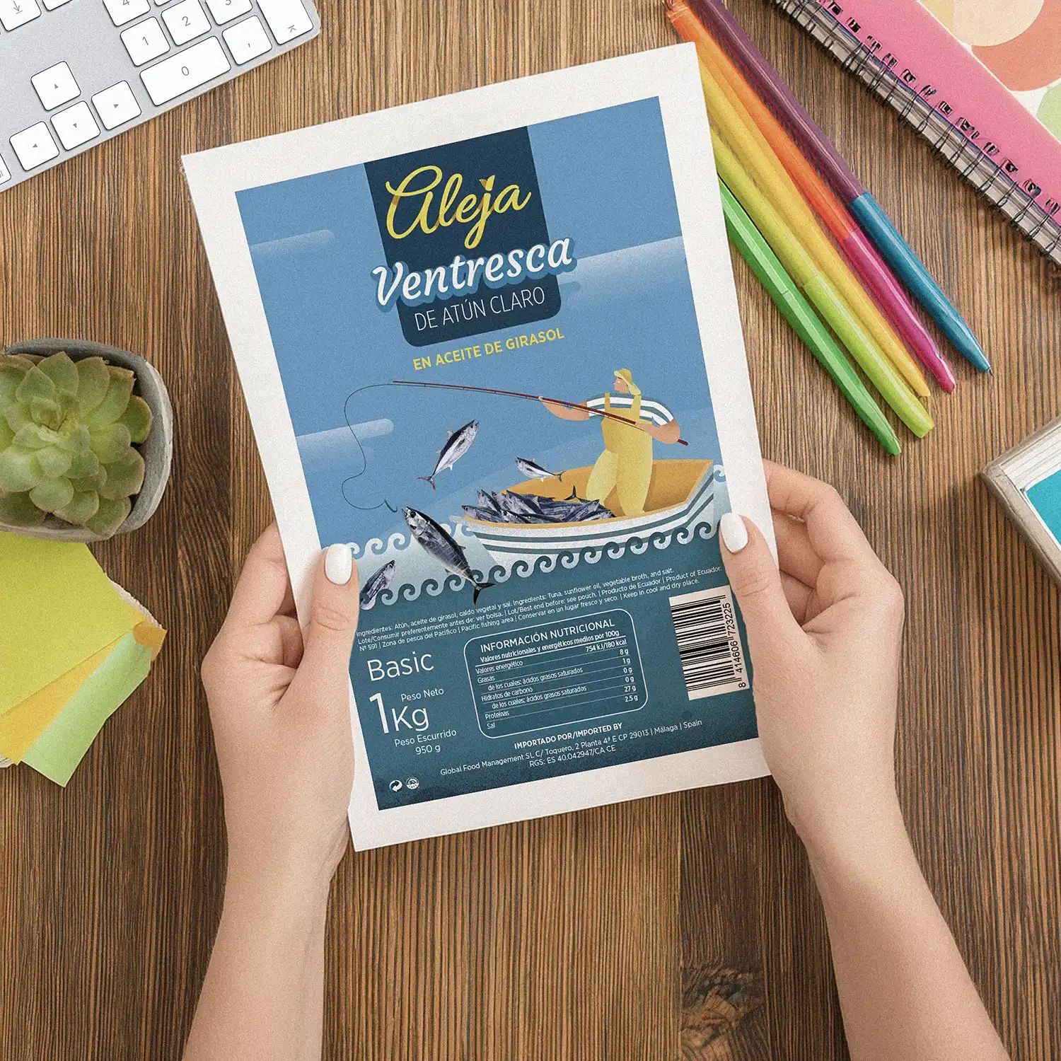 Packaging de producto Málaga. Diseño de etiquetas para envases.