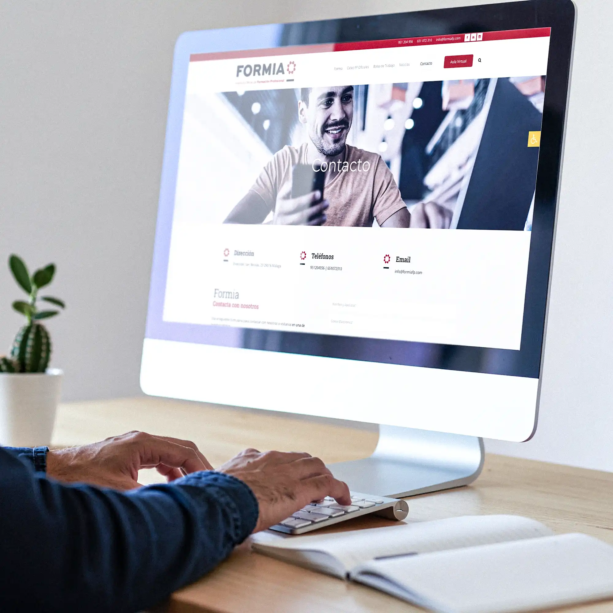 Diseño y desarrollo de sitio web para Formia FP