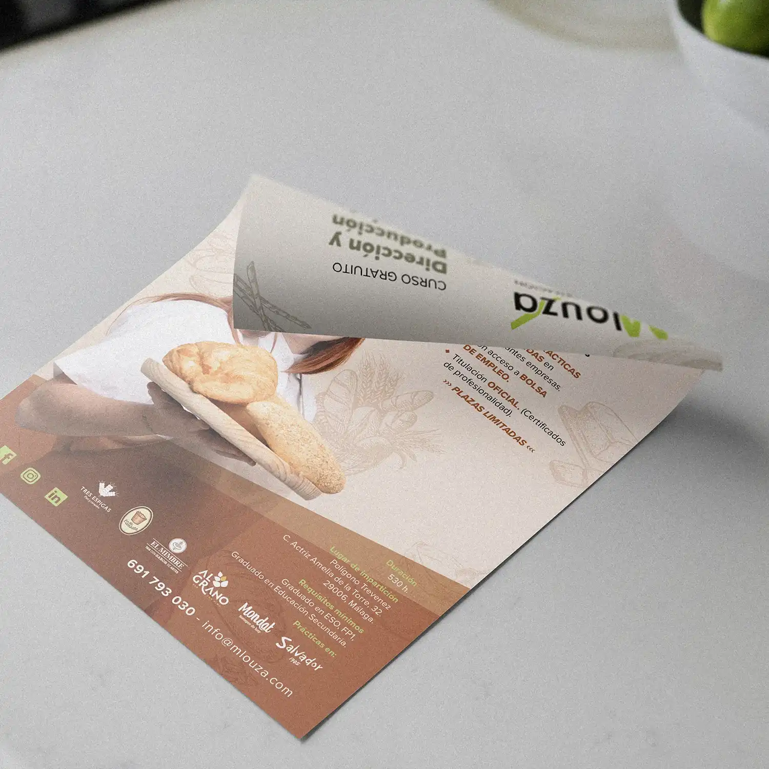 diseño de flyers corporativos para hosteleria